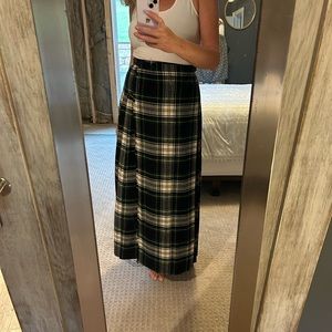 Vintage Flannel Kilt Skirt, S/M